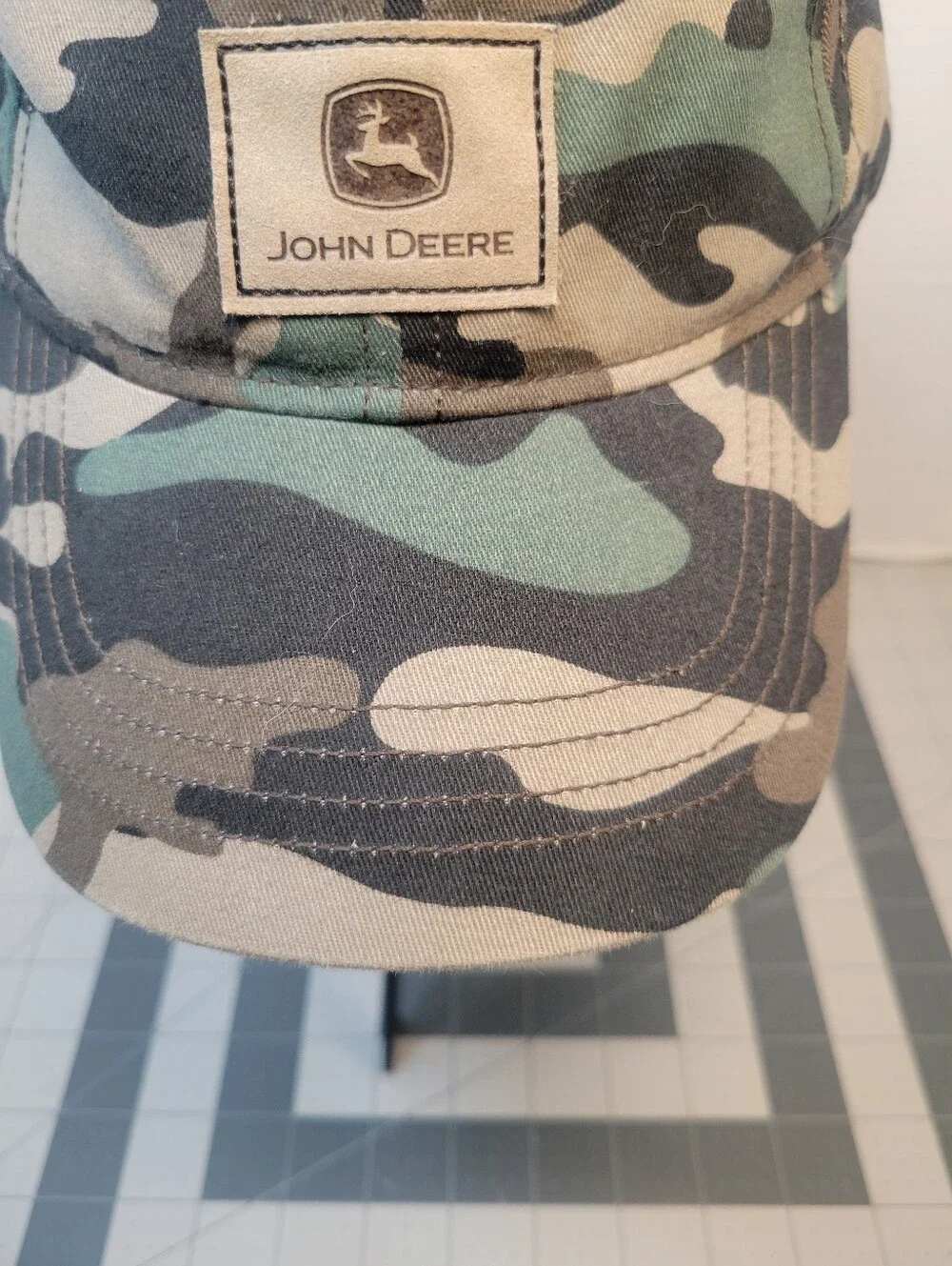 John Deere Camouflage Logo Patch Adjustable Baseball Hat Youth OS